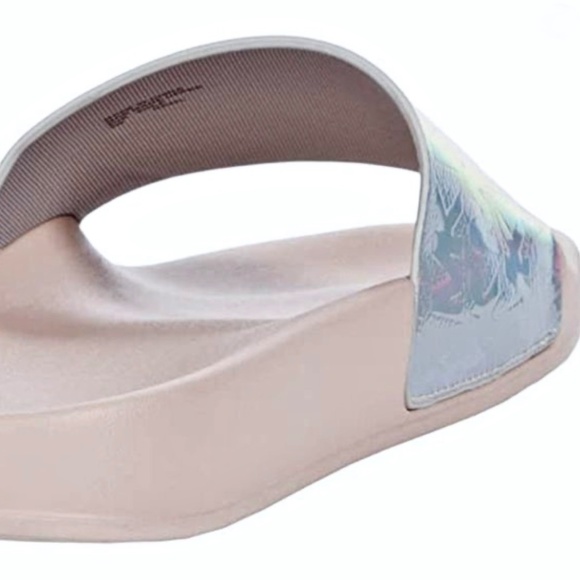 MICHAEL KORS Gilmore Debossed Iridescent Metallic Logo Slides - Picture 7 of 7